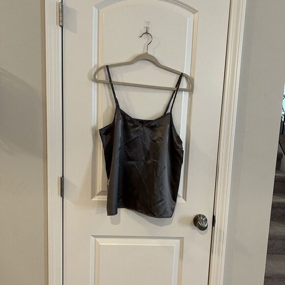 Maidenform Satin Camisole Pajama Top Large Blue Grey Set Of 2  MFW7860 $5 - Picture 3 of 8